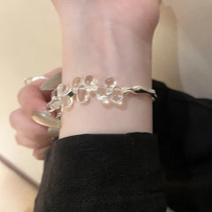 Lunivop NEW Korean Fashion Cute Y2K Aesthetic Bowknot Snake Chain Bracelet For Women Girls Charms Jewelry 2000s Scene Accessories