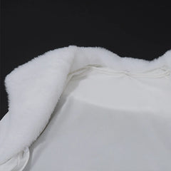 Lunivop Fluffy White Two Piece Set Women Winter Outfit Sexy Party Wear Long Sleeve Cardigan Top And Mini Skirt Sets