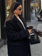 Lunivop Double Breasted Turn-down Collar Women's Coats Casual Long Long Sleeved Jackets For Woman Autumn Winter Warm Office Outwears