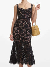 Lunivop Fashion Sexy Dress Women's Strap Lace Waist Cinching Fishtail Dress Dresses 2025 Summer New Tide