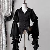 Lunivop Japanese Vintage Elegant Lolita Shirt Women Victorian Gothic Flare Sleeve Blouses Female Y2k Aesthetic Casual Retro Tops Blusas
