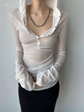 Lunivop See Through Thin Long Sleeve Tops Mujer 2025 Summer New Slim Fit T-shirt for Women Ruched Drawstring Hoodie Tee Shirt