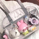 Lunivop Harajuku White Ita Bag Women Japanese Style Transparent Tote Bag Large Capacity Jk Handbag Female Sweet Cute Shoulder Bags