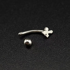 Lunivop 1Pc Trendy Subculture Punk Style Cross Titanium Steel Eyebrow Piercing High Quality Must-have E-girl Jewelry Gift