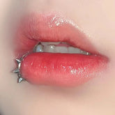 Lunivop 1pc Rivet Lip Ring Stainless Steel Labret Piercing Minimalist Silver Color Tragus Conch Cartilage Circle Earring Body Jewelry