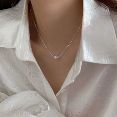 Lunivop New Fashion Pearl Droplet Necklace for Women Minimalist Design String Bead Collarbone Chain Wedding Jewelry Gifts