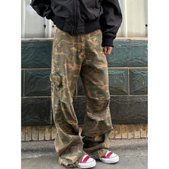 Lunivop Camouflage High Waist Women Jeans Hip-hop Style Fashion Streetwear Y2K Wide Leg Jean Female Trouser Baggy Denim Pants