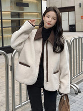 Lunivop Streetwear Y2K Faux Lamb Coat Women Vintage Loose Design Faux Suede Inside Jacket Casual American Retro Fall Winter Harajuku Top