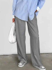 Lunivop Spring Autumn Casual Women Suit Pants Korean Fashion Straight Trousers Simple Commuting High Waist Wide Pants Woman Clothes