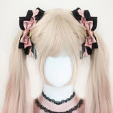 Lunivop Lolita accessories black pink bow hair clip Japanese sweet cool handmade hair accessories headwear anime accessories