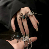 Lunivop Gothic Punk Style Simulation Animal Spider Finger Rings For Women Men Adjustable Ring Funny Accessories Gift