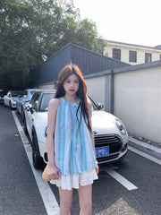 Lunivop Woman Camis Striped Summer Fashion 2025 Sweet O Neck French Style Chic Loose Tank Tops Female Casual Sleeveless Top