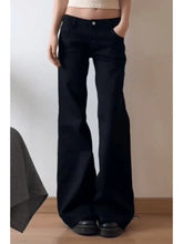 Lunivop Black Basic Vintage Washed Women Jeans Y2k High Waist Minimalist American Style Denim Pants Baggy Solid Color Street