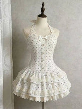 Lunivop Japanese Gothic Style Striped Bow Lolita Dress Women Lace Slim Bandage Shirt Dresses Y2k Aesthetics Party Mini Dresses Design
