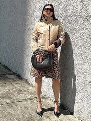 Lunivop Zipper Stand Collar Suede Women's Jackets Vintage Casual Single-Breasted Long Sleeved Jacket Female Autumn Winter Short Chic Top