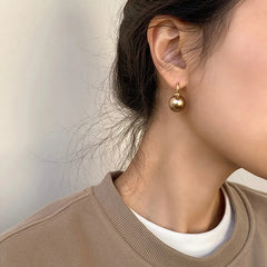 Lunivop Silver Needle Simple and Elegant Round Beads Tiger Eye Stone Earrings Gathering Jewelry Accessories