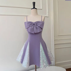Lunivop Fashion Women Dress Sleeveless Suspenders Bow Sequined Lace Splicing Female Party Dresses New Tide