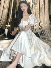 Lunivop Spring Fairycore Dress Women Elegant Evening Party Prom Vestidos French Vintage A-line Dresses Solid Clothing Mujer Korean