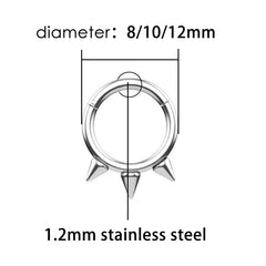 Lunivop 1pc Rivet Lip Ring Stainless Steel Labret Piercing Minimalist Silver Color Tragus Conch Cartilage Circle Earring Body Jewelry