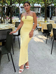 Lunivop Sexy U-neck Tube Top Pleated Dress For Women Sexy Bodycon Holiday Party Long Dress Sleeveless Female Elegant Autumn New