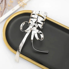 Lunivop Women Alloy Hairpin Hair Crab Ladies Ponytail Punk Hair Clips Hair Claw Sliver Bow Styling Tools Fashion Hair Accessories Gift