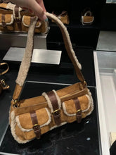 Lunivop Retro Lamb Patchwork Brown Shoulder Bag Women Vintage Pocket Chic Y2k Handbag Female Hot Girls Casual Underarm Bag 2025