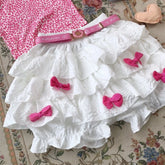 Lunivop Summer Japanese Sweet Cute Lolita New Spliced Elasticized Bow Ruffles Fashion Solid Casual All-match Cake Fluffy Skirts