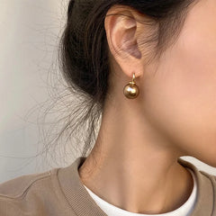 Lunivop Silver Needle Simple and Elegant Round Beads Tiger Eye Stone Earrings Gathering Jewelry Accessories