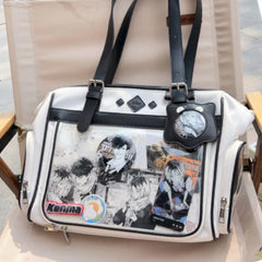 Lunivop Japanese Beige Ita Bag Handbag Women Harajuku Aesthetic Transparent Itabag Ladies Large Capacity Shoulder Bags New