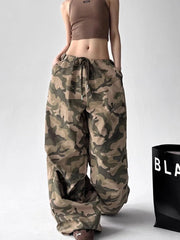 Lunivop Y2K Camouflage Cargo Pant Women Streetwear Loose Hip Hop Harajuku Trousers American Vintage High Waist Summer Bf Casual Pants