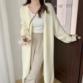 Lunivop Long Cardigan Women Cozy Longline Open Front Plain Sweater Knitted Coat Ladies Autumn Winter Basic Casual Outfit
