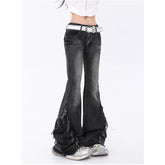 Lunivop High Waist Women Black Jeans American Fashion Streetwear Wide Leg Jean Female Trouser Vintage Y2K NEW Straight Baggy Denim Pants