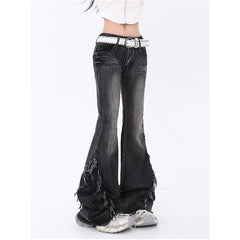 Lunivop High Waist Women Black Jeans American Fashion Streetwear Wide Leg Jean Female Trouser Vintage Y2K NEW Straight Baggy Denim Pants