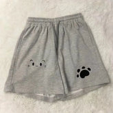 Lunivop Subcultural All Match Straight Shorts Japanese Y2k Harajuku Cartoon Print Stretch Waist Lace Up Short Pants Casual Girl Shorts