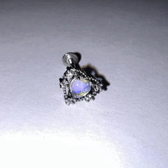 Lunivop 1pc Moonlight Heart Lip Stud Cool Sweet Stainless Steel Labret Piercing Cartilage Ins Fashion Spicy Girl Ear Bone Accessories