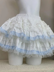 Lunivop Lolita Sweet Cake Skirts Women Slim Lace Patchwork Sexy Mini Ball Gown Skirts Kawaii Casual Japan Cute Summer A Line Skirt