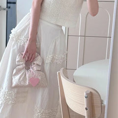 Lunivop Retro Floral White Y2k Hand Bag Female Hot Girls Canvas Soft Chic Casual Purse Women Harajuku Aesthetic White Mini Bag