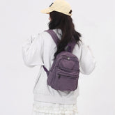 Lunivop Small Canvas Backpacks For Women 100% Cotton School Bags For Teenage Girls Solid Purple Brand Korea Style Cloth Casual Satchels