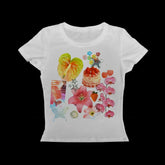 Lunivop Y2k Crop Tops Tees Letter Print Short Sleeve T-shirt Graphic T-shirts Aesthetic Clothes Girl 2000s Valentine's Day Women T-Shirt