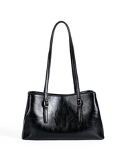 Lunivop High Quali Oil Wax Leather Tote Bag Large Capaci Commuter Simple oulder Bag Women Autumn Winter Sli Handbag