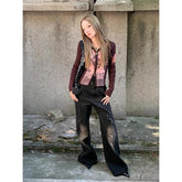 Lunivop Vintage Black Wide Leg Loose Jeans Women Oversized High Street Korean Fashion Baggy Denim Trousers Harajuku Y2k Female Hip Hop