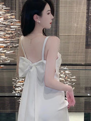 Lunivop Vestidos De Gala Elegante Long Dresses Office Lady Basics V-Neck Backless Vestidos De Galar Dress Summer holiday A-line New