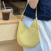 Lunivop Harajuku Yellow Straw Bag Purse Women Hot Girls Weaving Chic Casual Shoulder Bags Ladies Holiday Beach Bag Handbag New