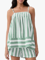 Lunivop Summer Fashion New Women's Elegant Short Clear Set Casual Splicing Striped Strap Top Shorts Sport Two Piece Set