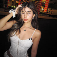 Lunivop Lace Spaghetti Strap V Neck Bodycon Sexy Streetwear Camis Tops Summer Party Club Casual Women Clothing