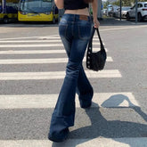 Lunivop Sexy Low Waist Women's Jeans Spring Summer Slim Fit Elasticity Denim Flared Trousers American Retro Streetwear Y2K Cowboy Pants