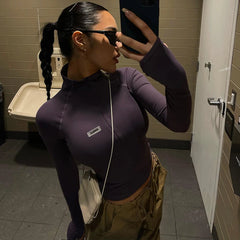 Lunivop Causal Long Sleeve Zipper Slim Fit Shirt Daily Autumn Winter Streetwear Party Basic Fashion Tops Women Wholesale Clothes