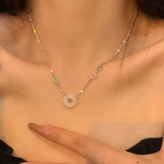 Lunivop Spring Colorful Flowers Love Pendant Necklace Stainless Steel Beaded Chain Necklace Gift Jewelry New Fashion Wedding Gift