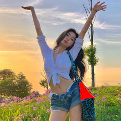 Lunivop White Long Sleeve Lapel Pocket Loose T Shirt Casual Vacation Streetwear Daily Women Clothes Korean Fashion Outfit Tops