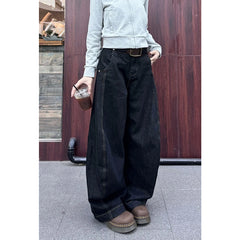 Lunivop Jeans Women Streetwear Chic Y2k Wide Leg Pants 2024 New Bottms High Waist Straight Denim Trousers Casual Korean Pantalon Femme